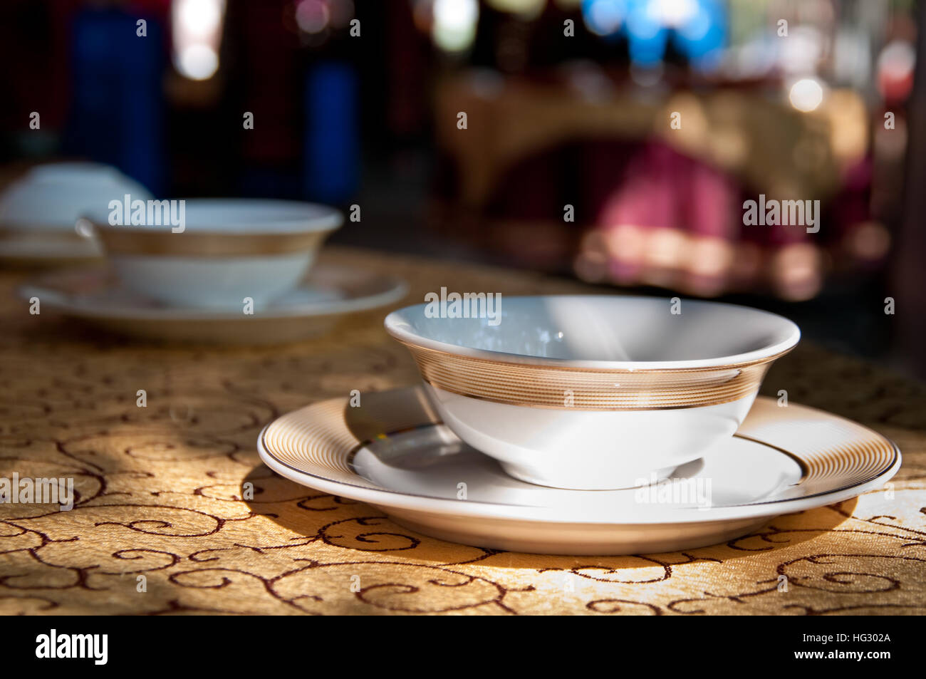 The elegant bowls in catering Stock Photo Alamy