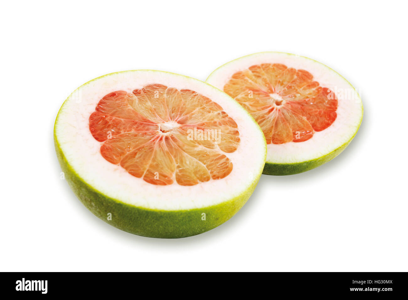 Pomelo (Citrus) slices Stock Photo