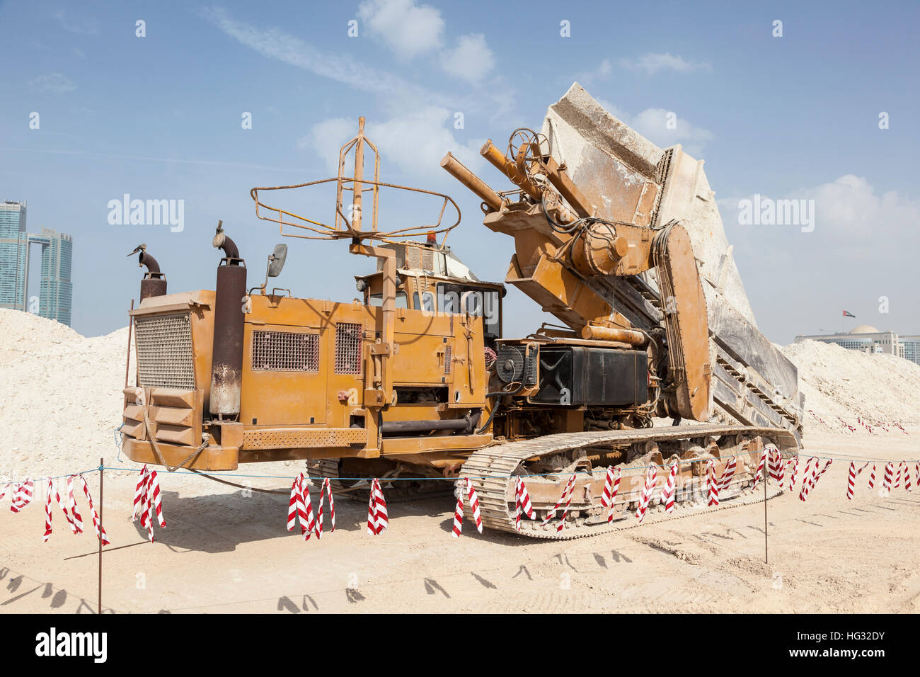 Machinery on a construction site Stock Photo