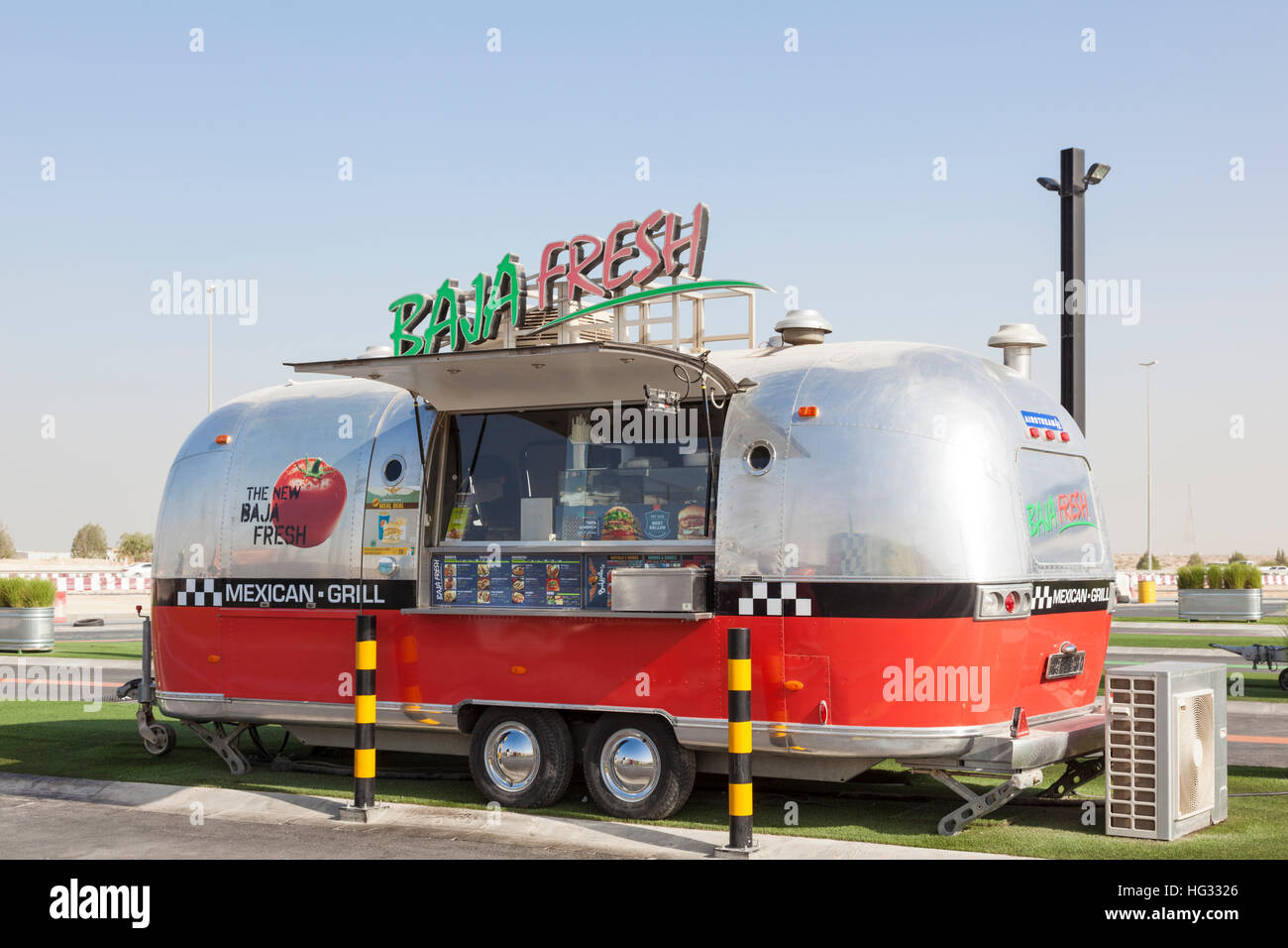 Airstream caravan food truck in Dubai Stock Photo