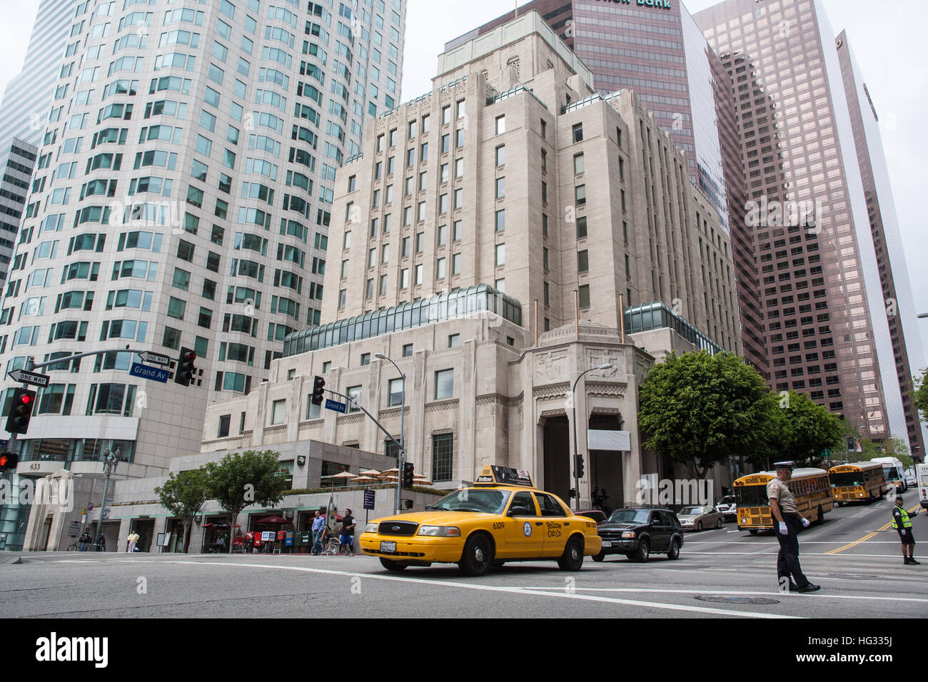 Skyscapers Pershing Center,Centre in Financial District,Downtown in Los