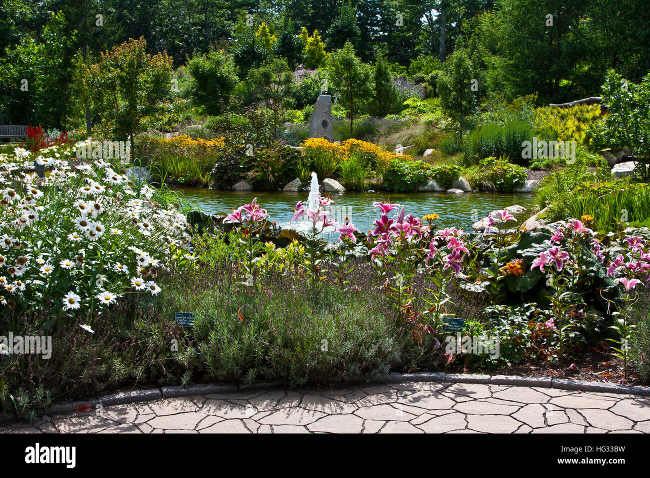 Coastal Maine Botanical Gardens, Boothbay, Maine, a garden featuring plants and flowers of New