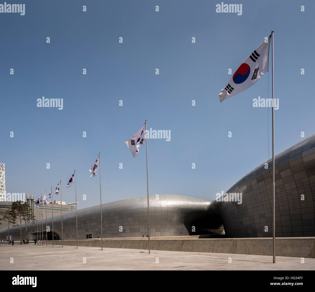 Dongdaemun Design Plaza (DDP) building designed by Zaha Hadid, Seoul, Korea Stock Photo