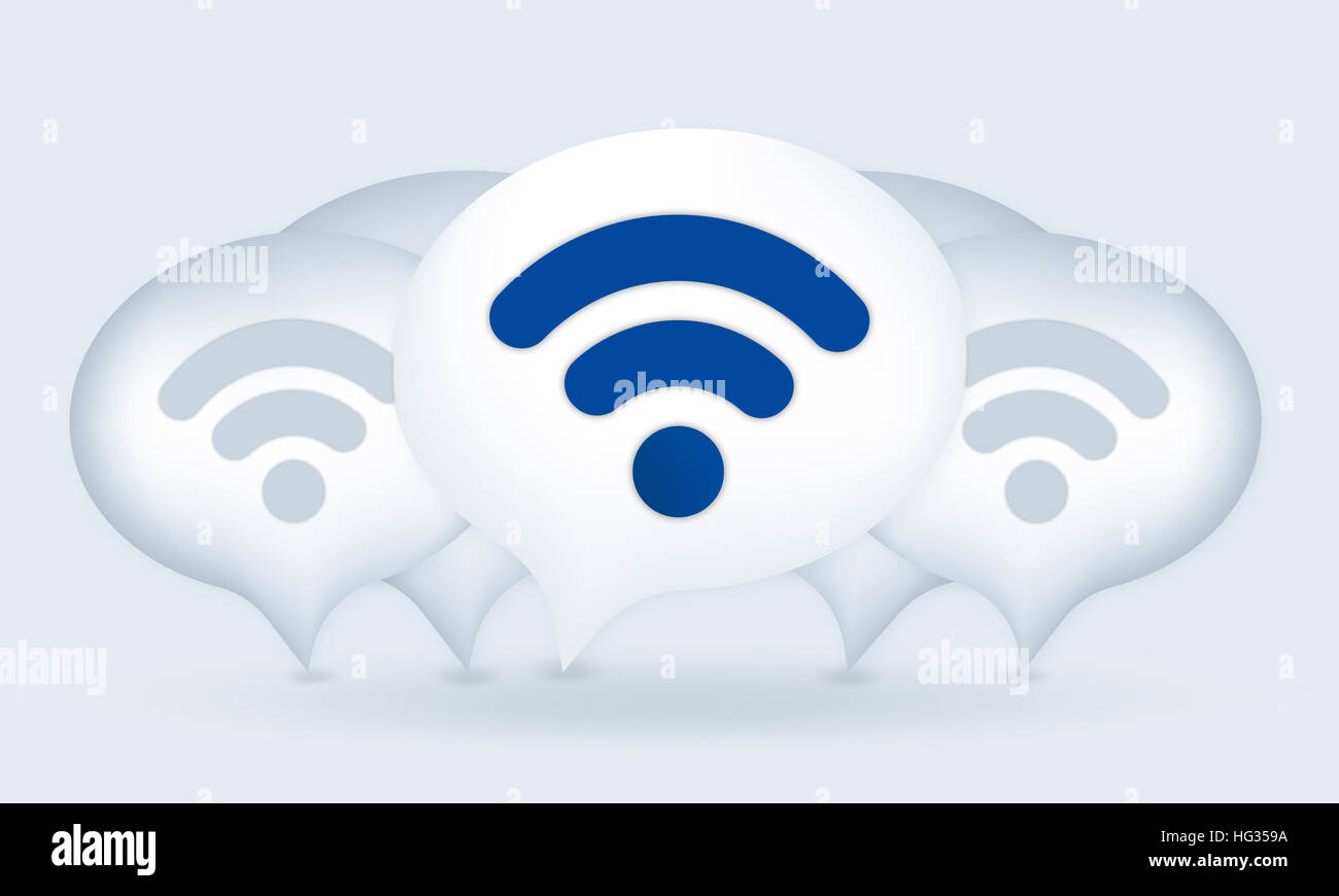 Wifi Technology Icon Sign Concept Stock Photo