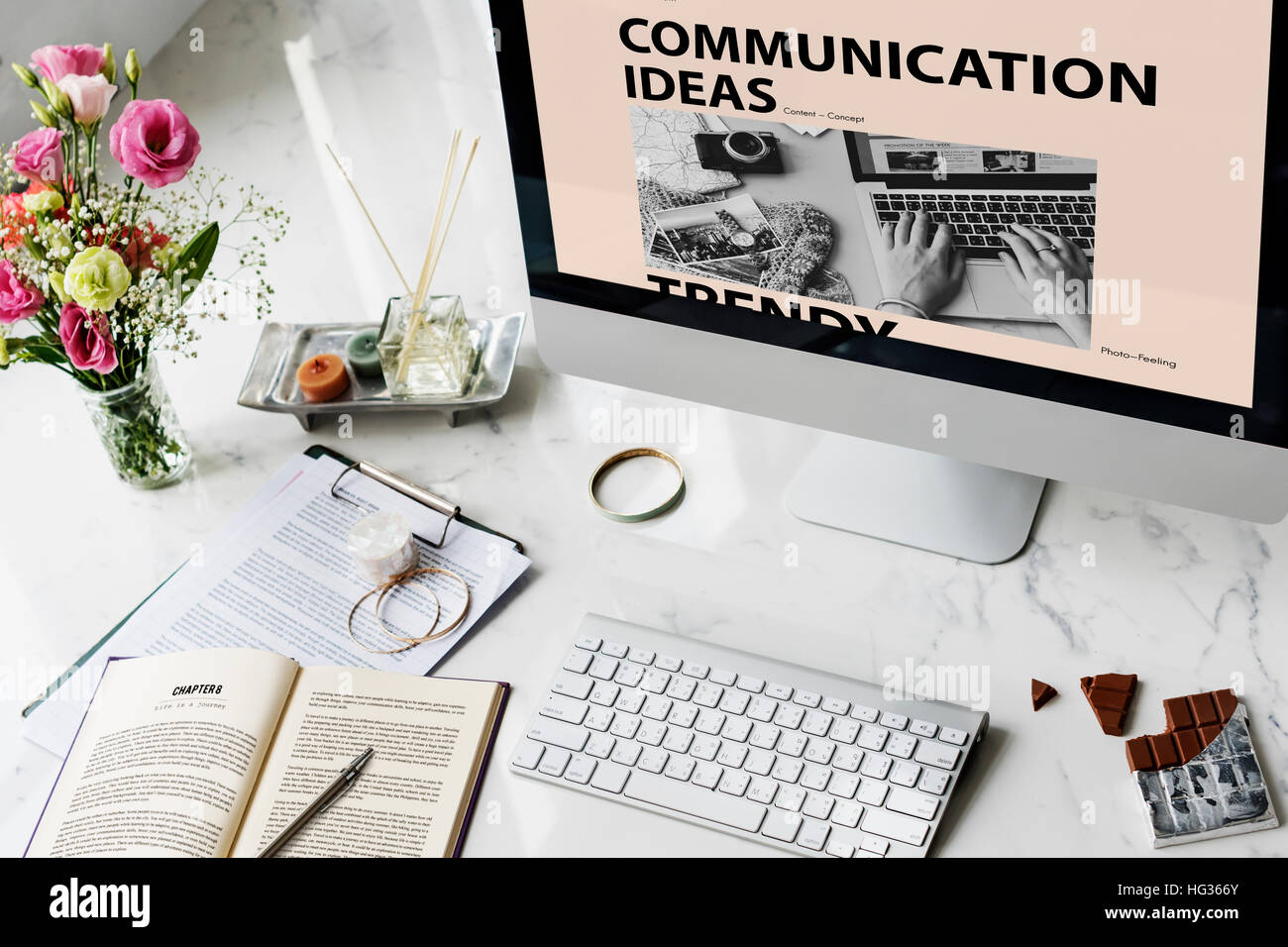 Social Media Blog Ideas Concept Stock Photo Alamy