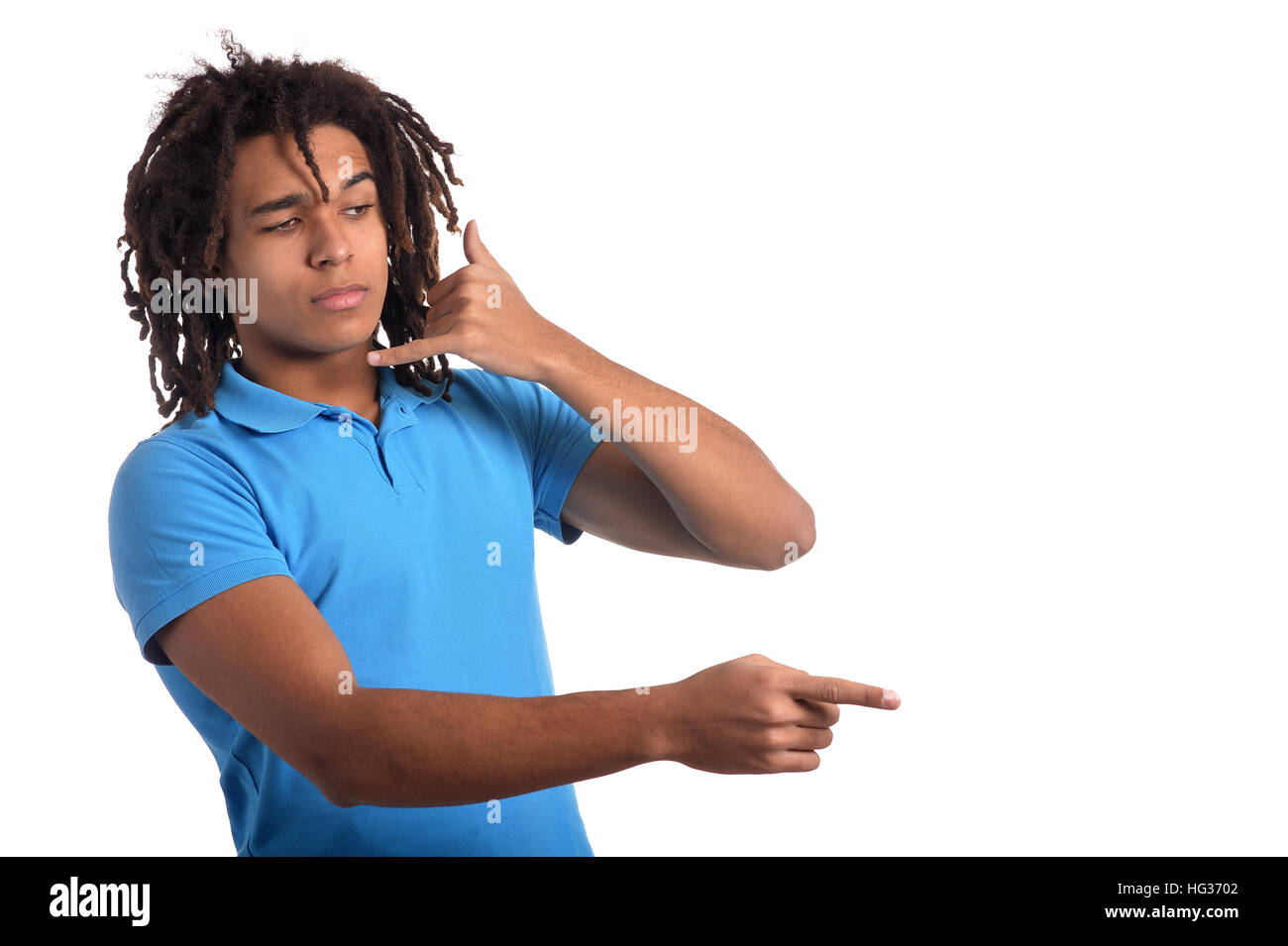 Mixed race teen boy Stock Photo