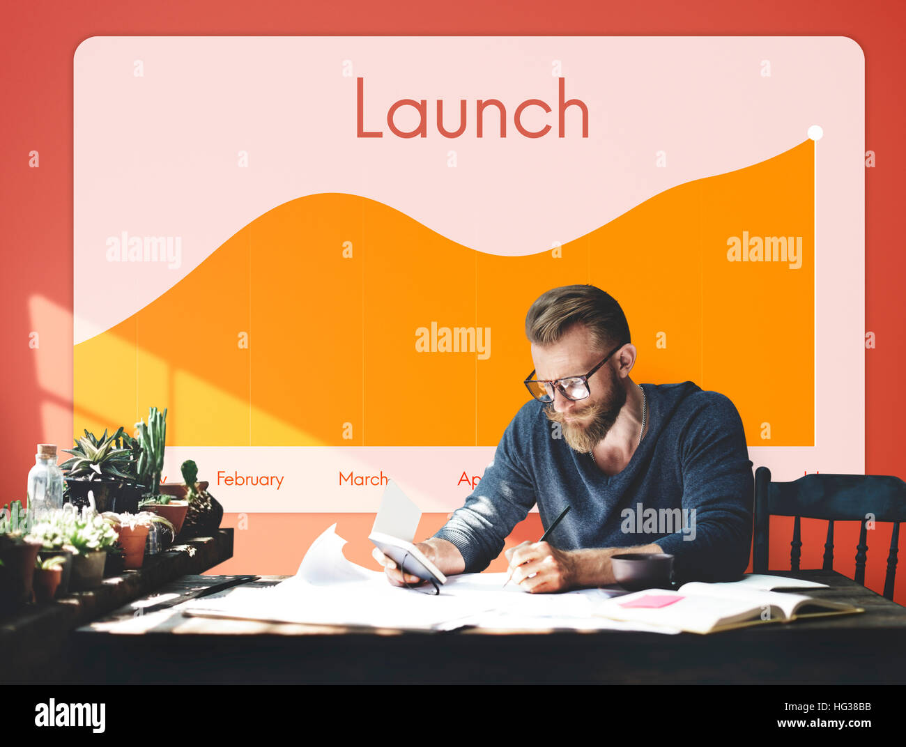 Graph Progress Report Analysis Concept Stock Photo - Alamy