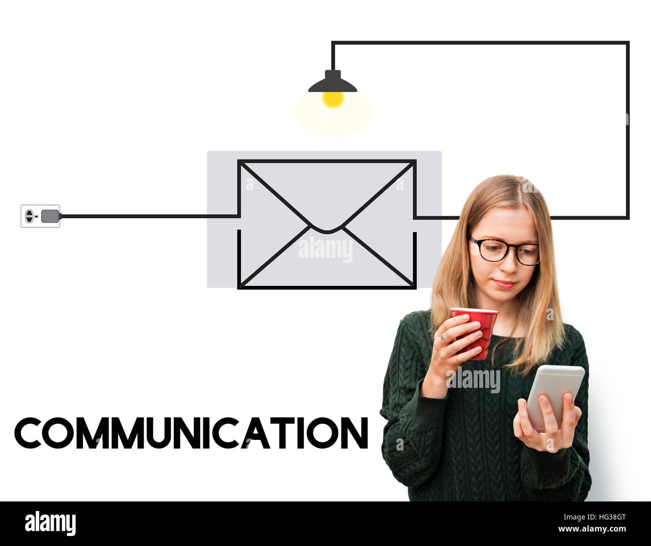 Email Message Picture E-mail Message Inbox Communication Concept Stock Photo - Alamy