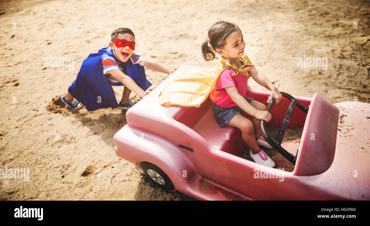 Brother Sister Elementary Childhood Kid Playful Concept Stock Photo Alamy
