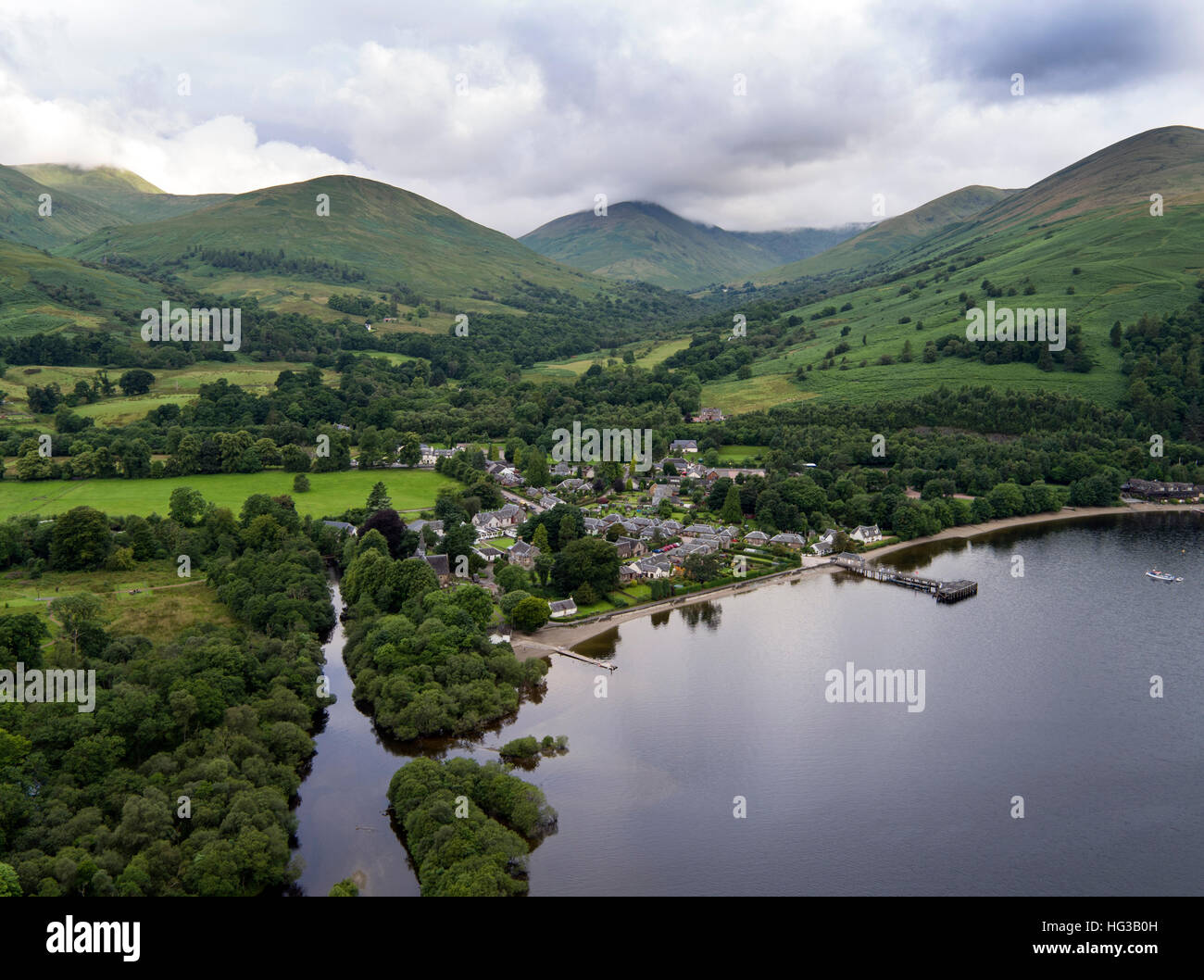 The village of Luss on the banks of Loch Lomond in Scotland, UK Stock Photo Alamy