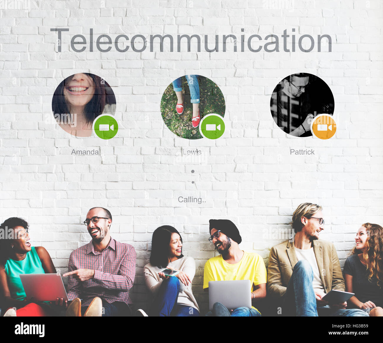 Conference Call Network Communication Concept Stock Photo - Alamy