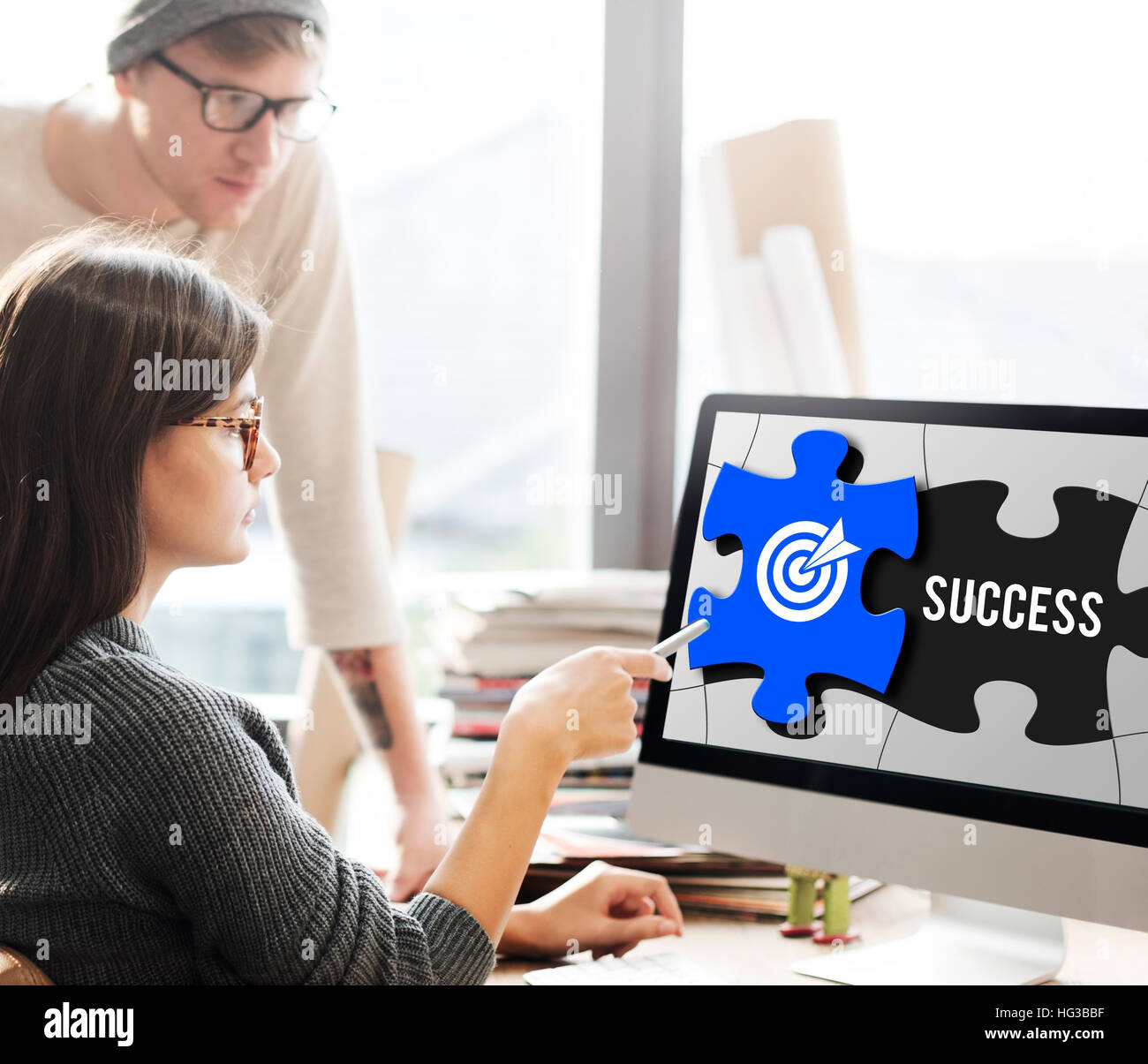 Achievement Success Goals Target Jigsaw Puzzle Concept Stock Photo Alamy