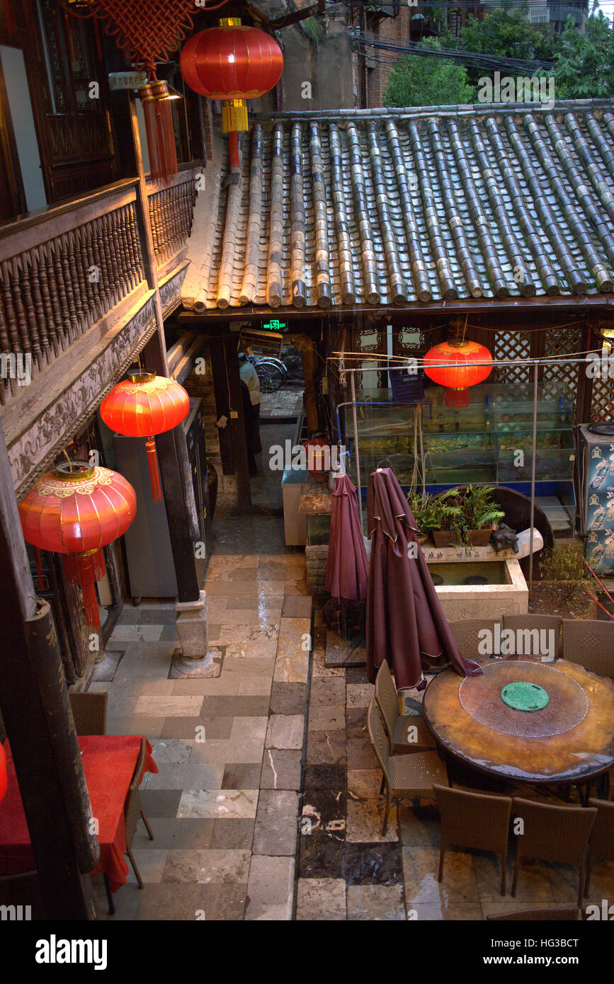 Lao Fangzi Restaurant, Chinese restaurant in Kunming, Yunnan Stock Photo