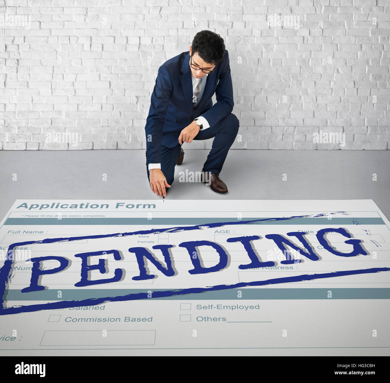 Pending Stamp Application Form Concept Stock Photo Alamy