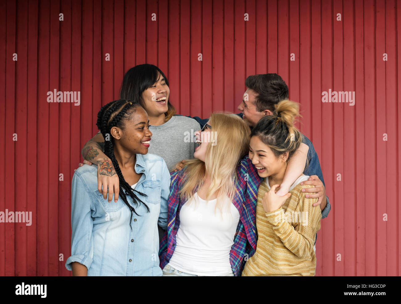 Diversity Students Friends Happiness Concept Stock Photo - Alamy