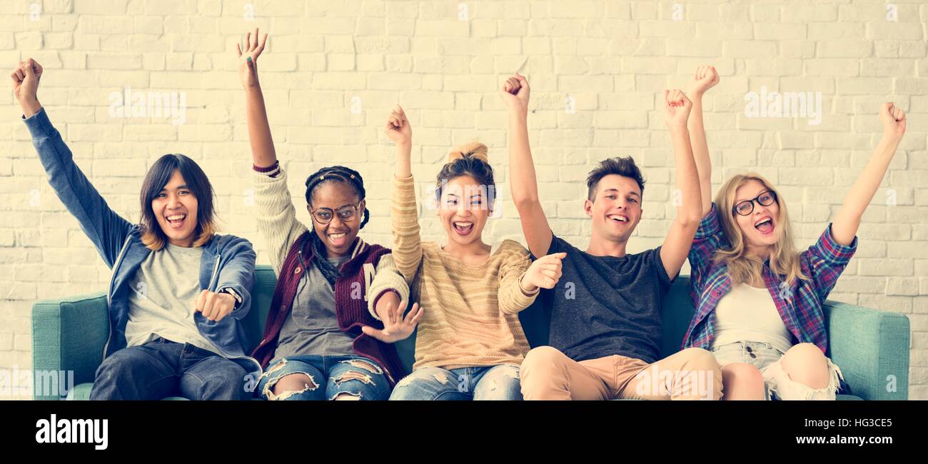 Diversity Students Friends Happiness Concept Stock Photo - Alamy