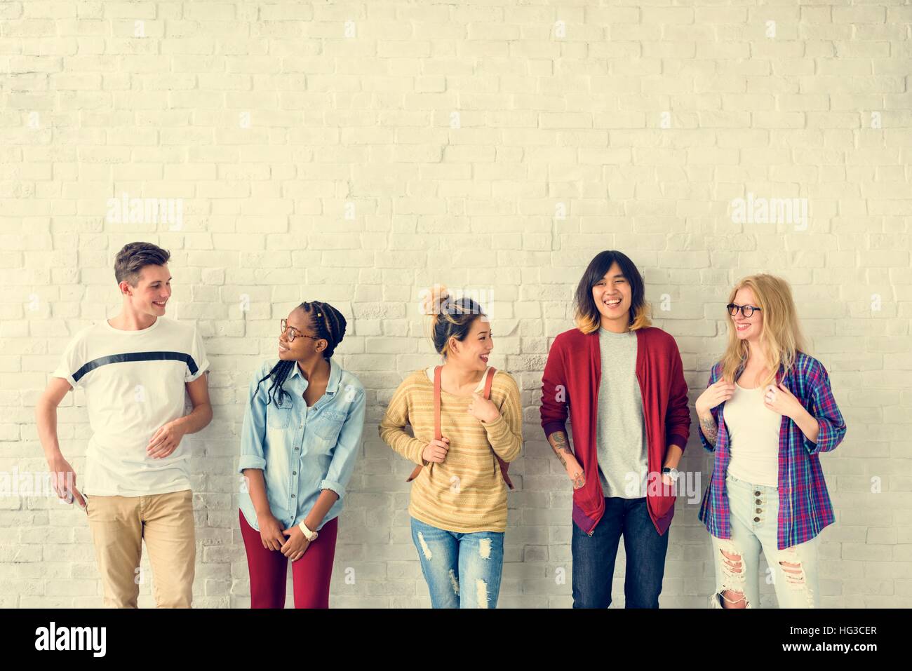 Diversity Students Friends Happiness Concept Stock Photo - Alamy
