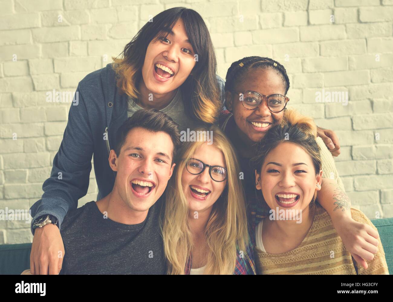 Diversity Students Friends Happiness Concept Stock Photo - Alamy