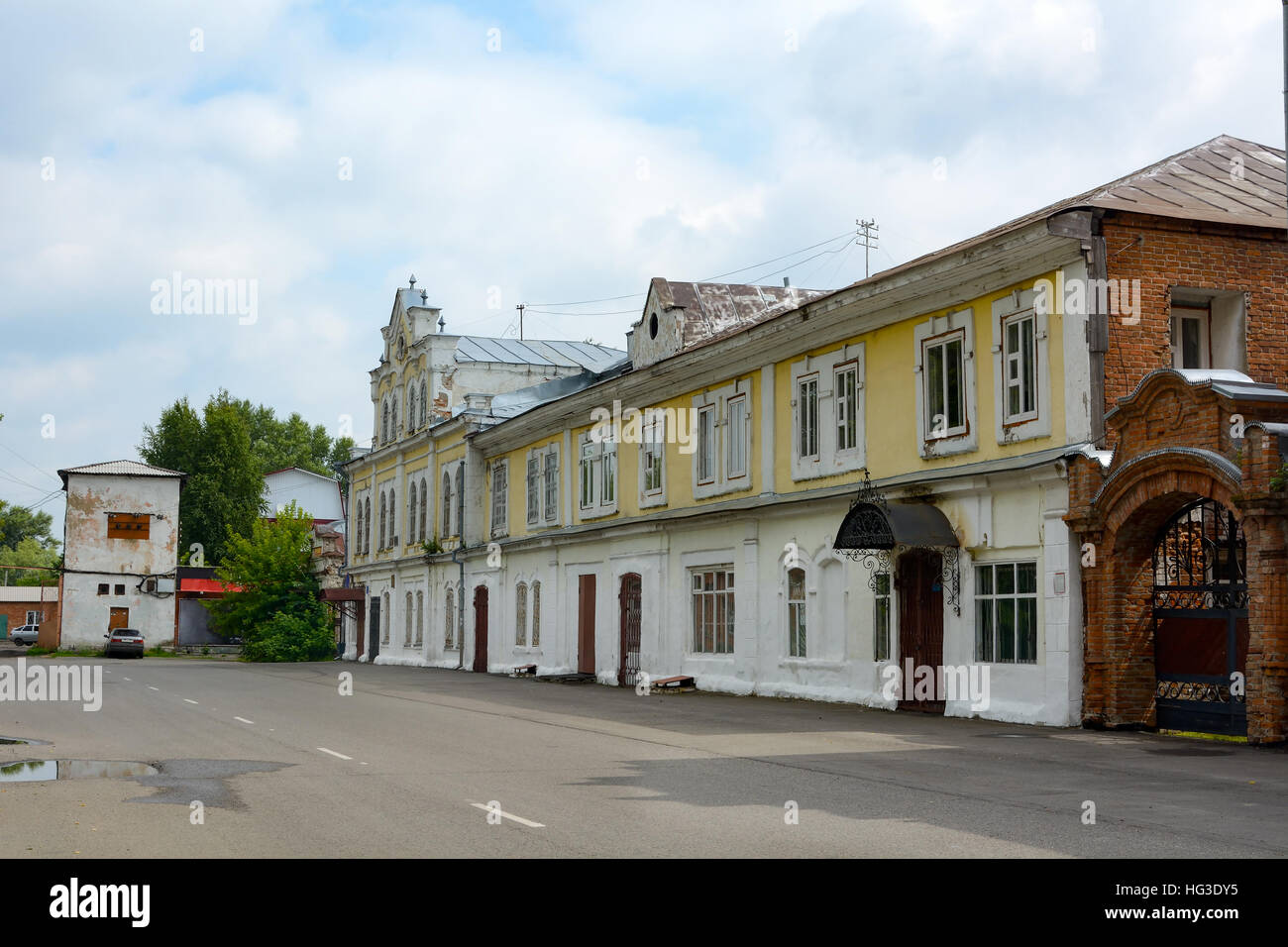 Biysk, 'Trading house' merchant Sychev on the former Great street Stock Photo