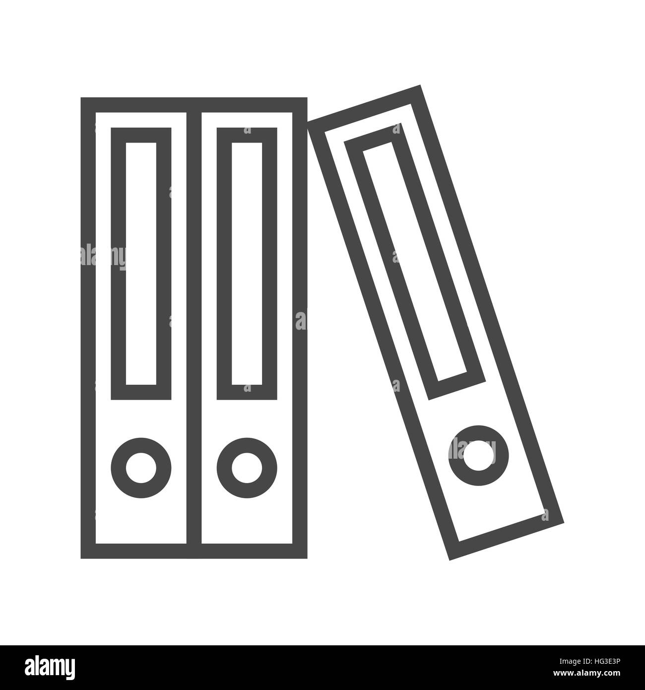 File Folder Thin Line Vector Icon Isolated on the White Background ...