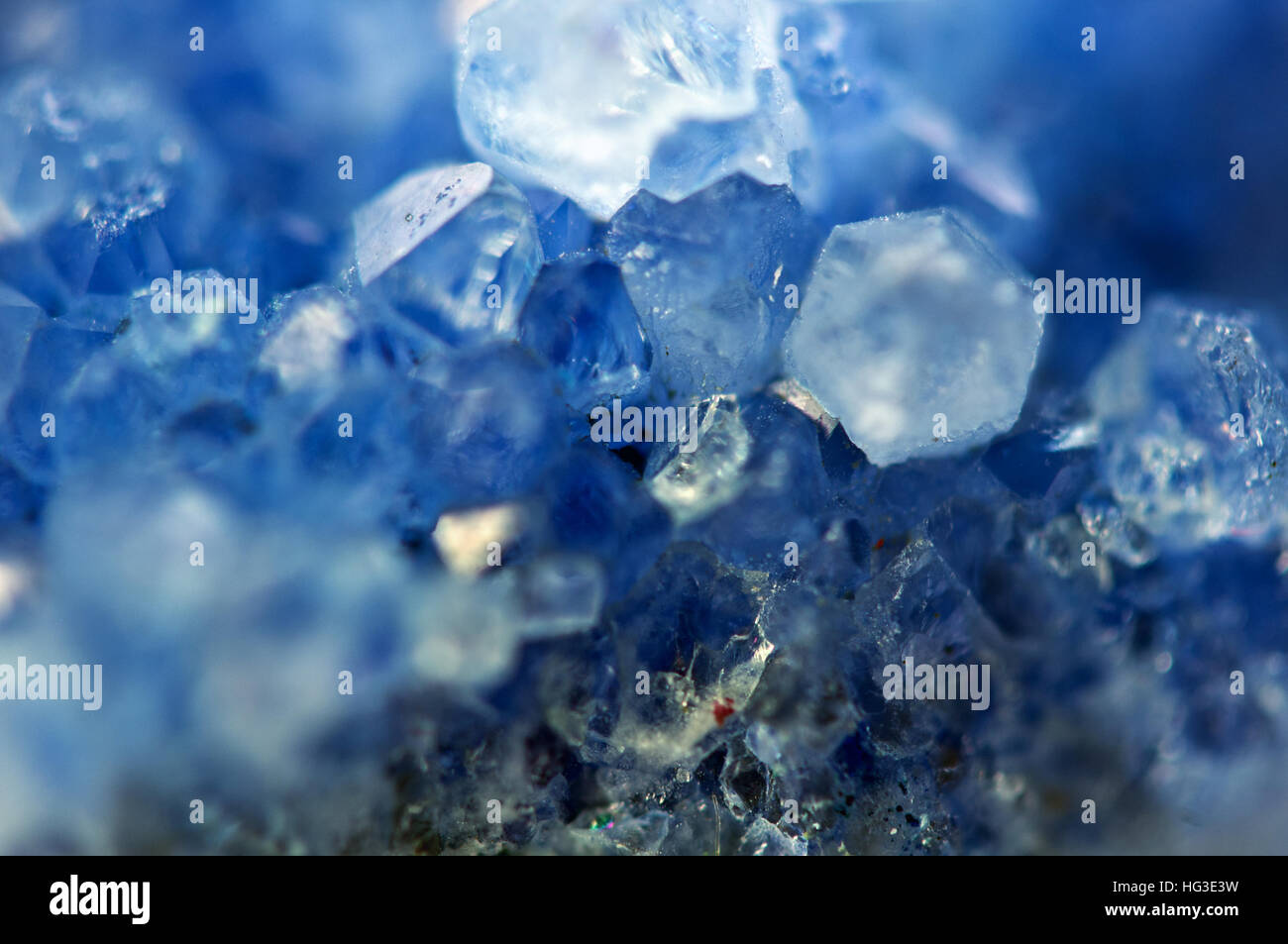 Dark blue  crystal, natural nature mineral, texture stone. Macro Stock Photo