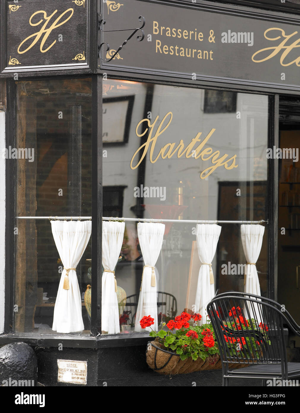 Hartleys Brasserie and Restaurant Stock Photo