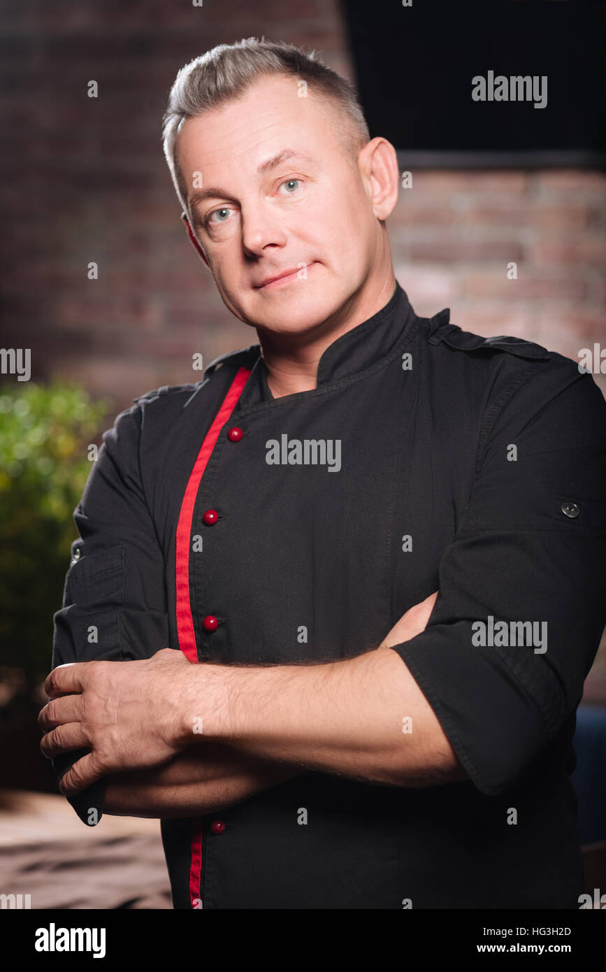 Handsome Man Posing In Restaurant Stock Photo Alamy