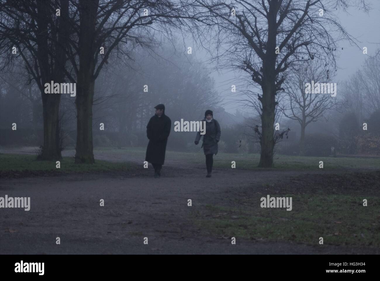 fog bound crystal palace . Stock Photo