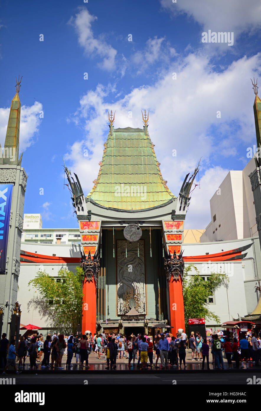 Grauman's Chinese Theatre at Hollywood Boulevard, Los Angeles. Stock Photo