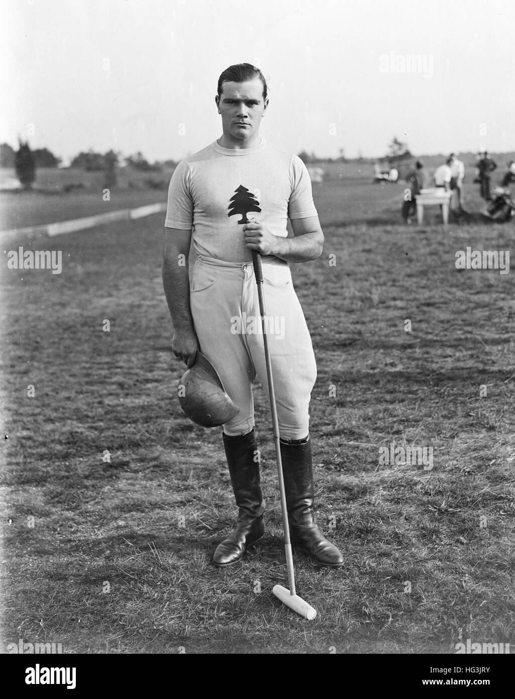 Polo player Ivor J Barney Greentree Polo team, ca 1932 (credit: Bert Morgan Archive) Stock Photo