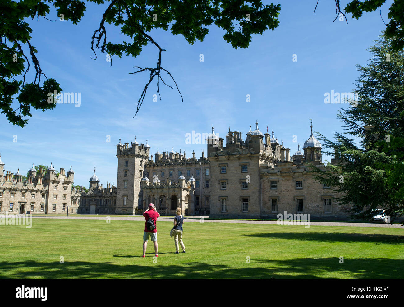 Floors castle, Kelso, Scottish Borders, home of the Duke of Roxburghe. Stock Photo