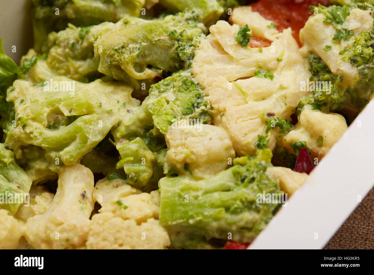 healthy eating broccoli and cauliflower steamed Stock Photo Alamy