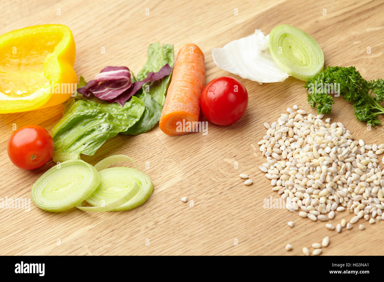 healthy eating fresh raw vegetables onion carrot tomato Stock Photo - Alamy
