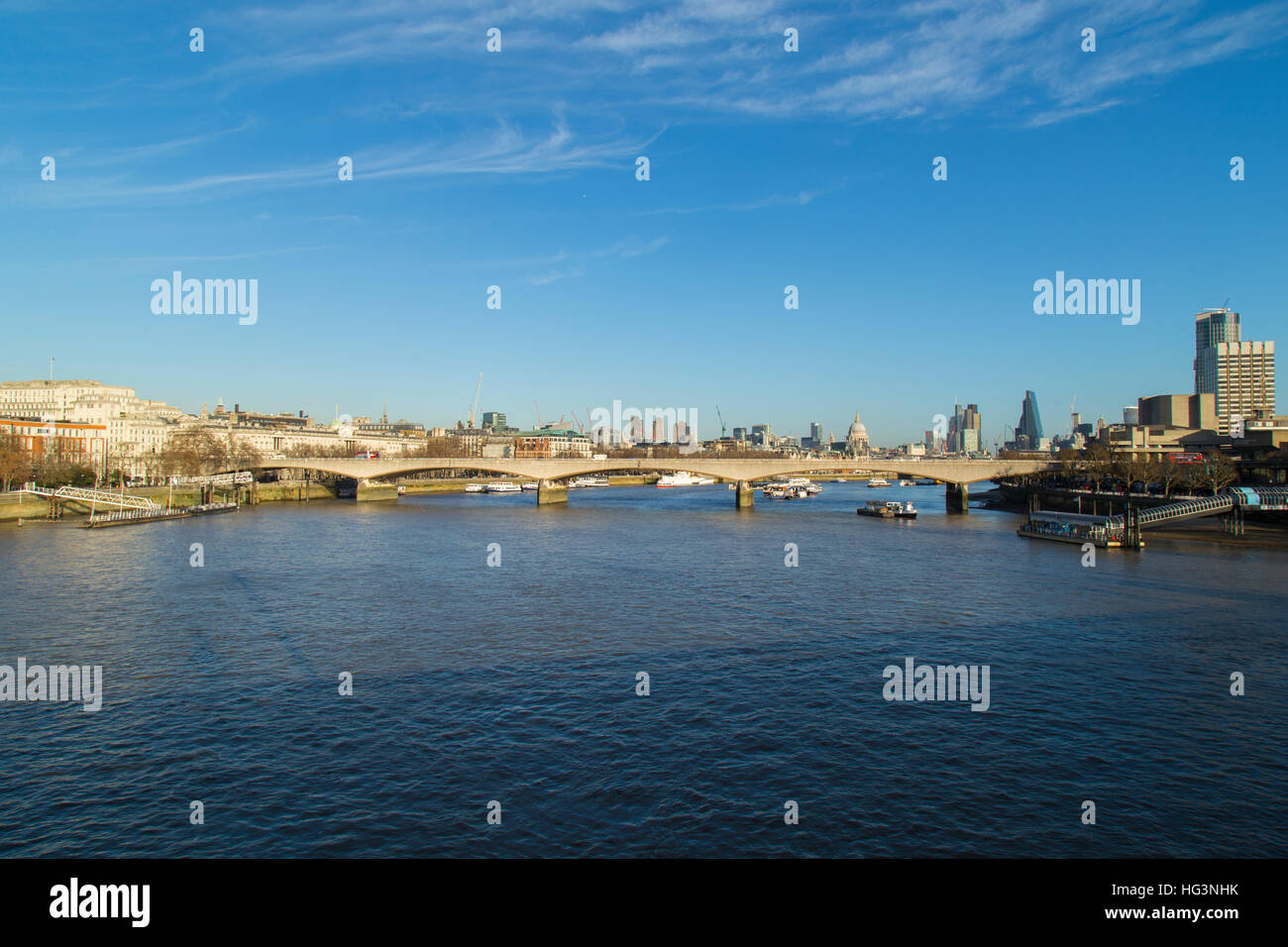 River Thames during the winter in London Stock Photo - Alamy