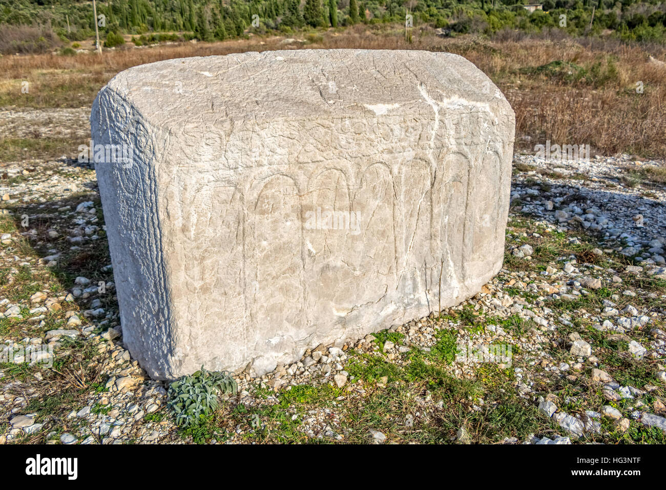 Stecak medieval tombstone Stock Photo