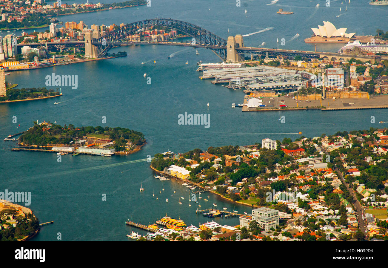 Aerial view of the City of Sydney Australia Stock Photo Alamy