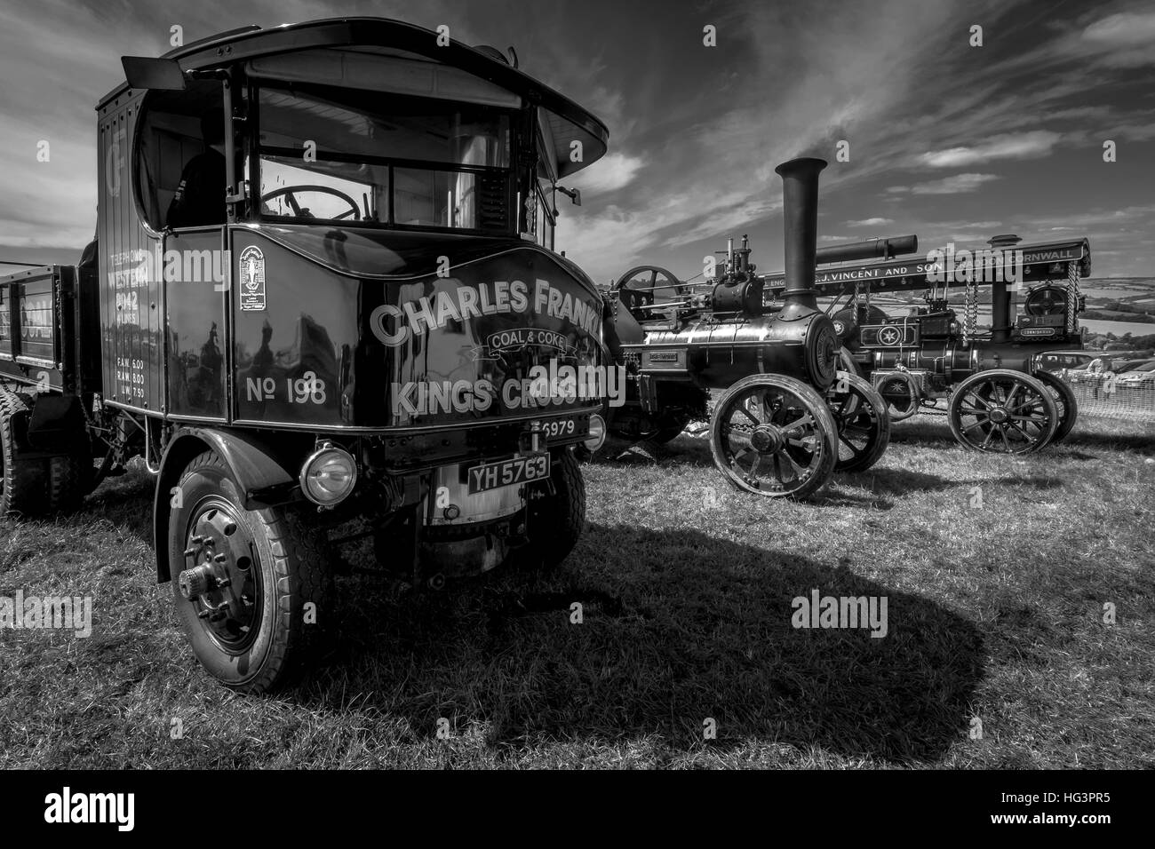steam lorry,vintage Stock Photo