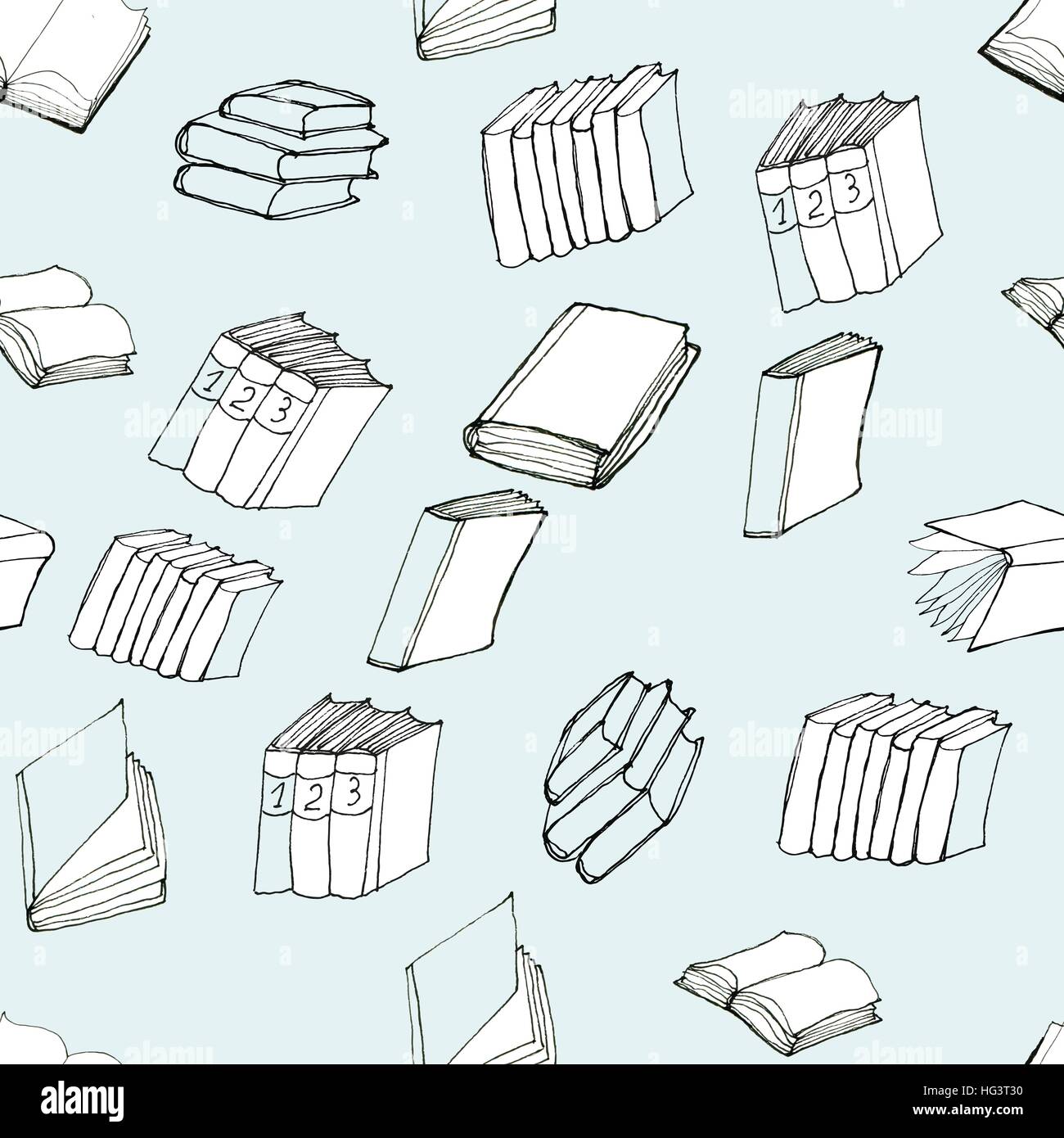 Seamless pattern with books Stock Vector Image & Art - Alamy