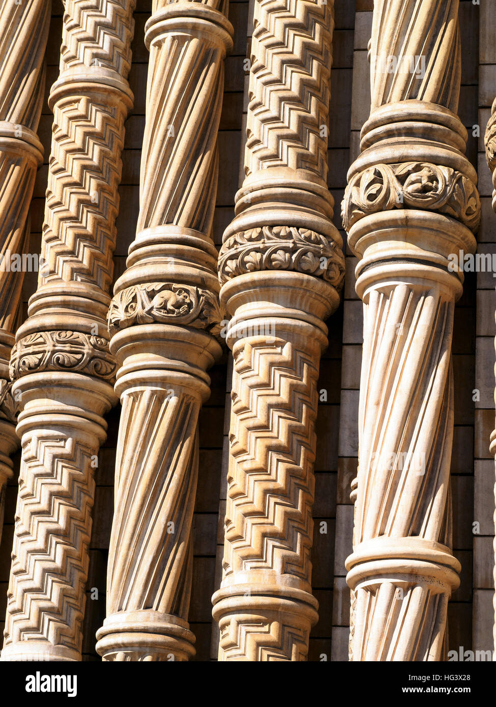 Natural History Museum architectural detail - London, England Stock Photo