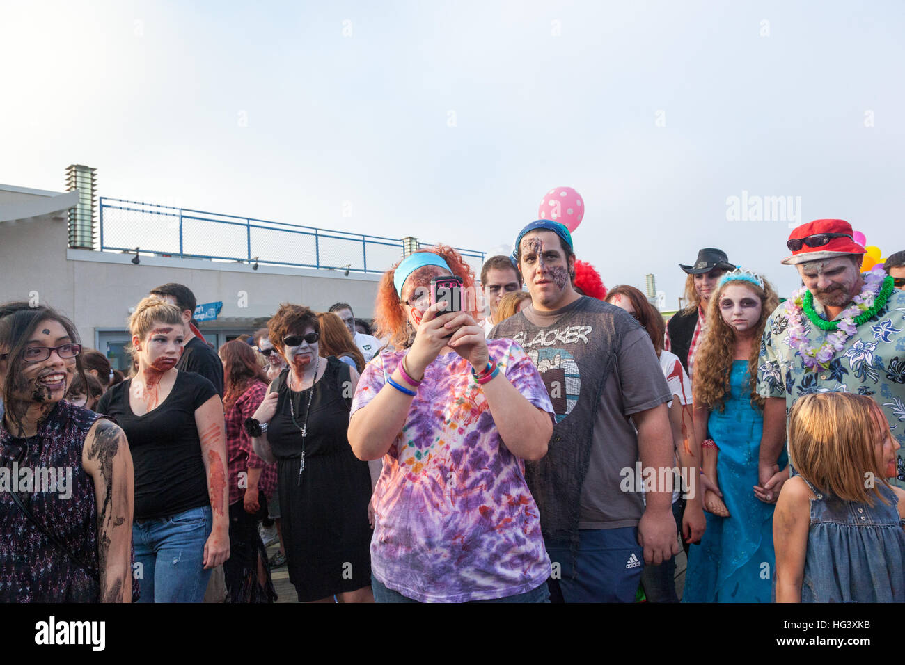Zombies walk on the boardwalk and through the streets of Asbury Park
