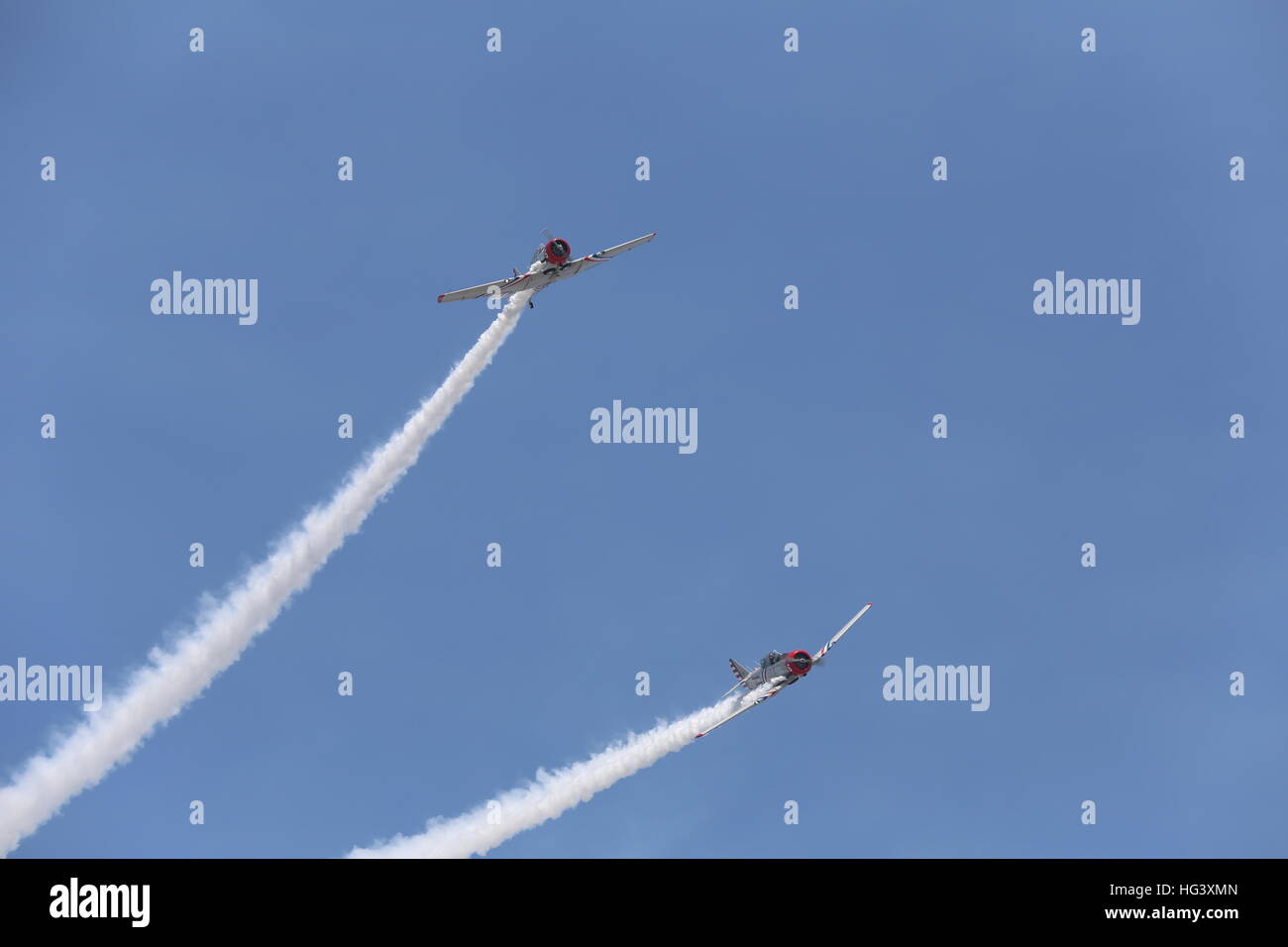Pictures of T6 Texans in flight at the Jones Beach Air Show Memorial