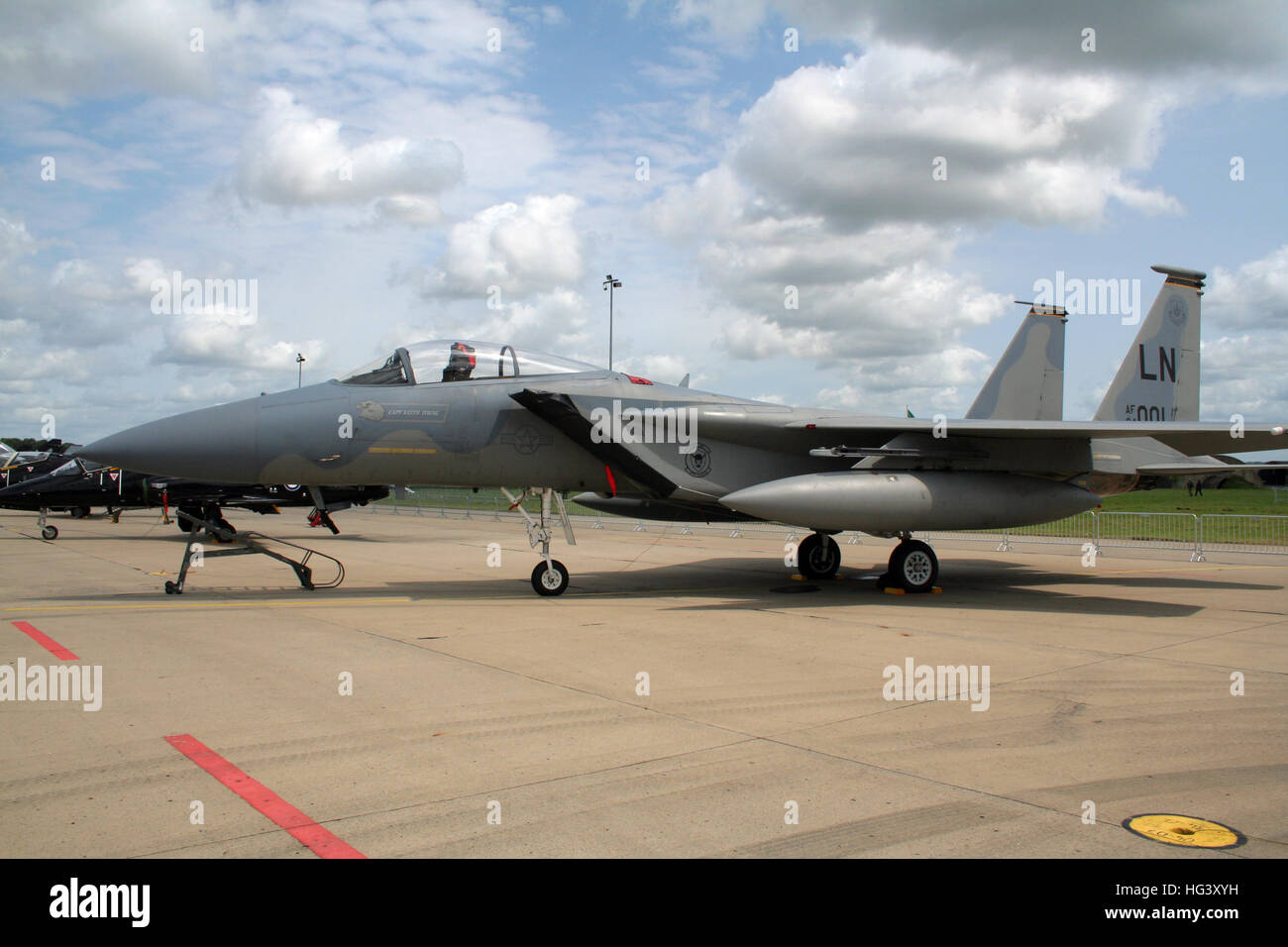 US Air Force F-15C Eagle fighter jet from Lakenheath Air Base Stock Photo