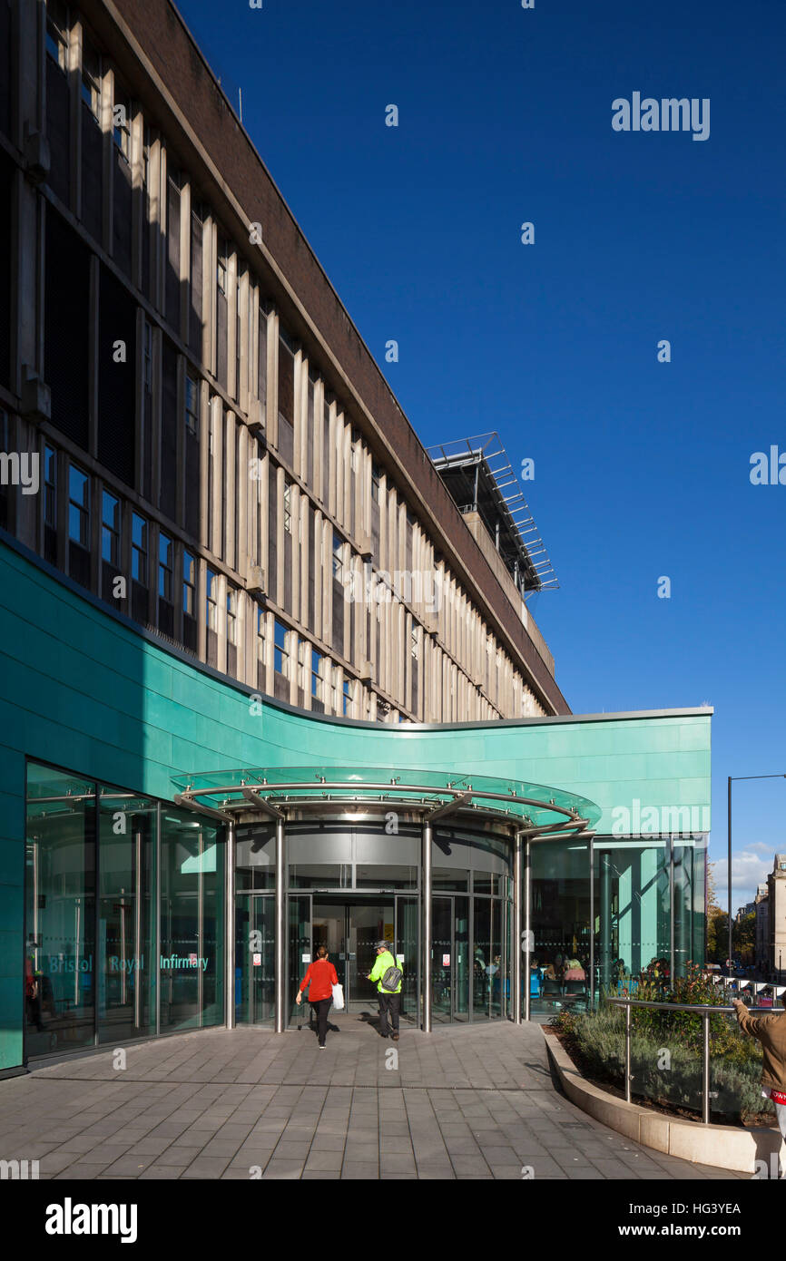 Bristol Royal Infirmary, Bristol, UK. Redevelopment. Stock Photo