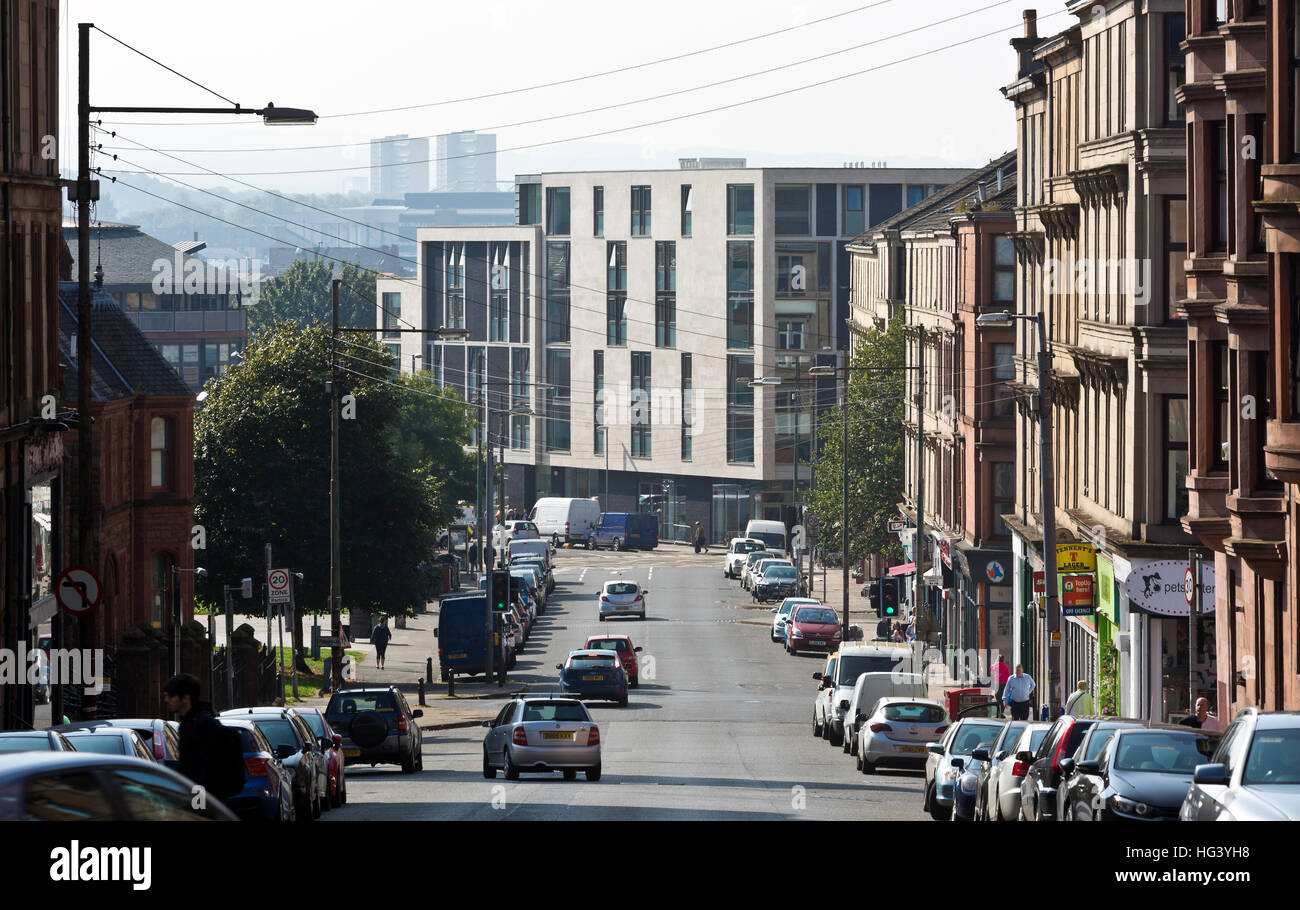 Hyndland House Student Partick, Glasgow, Scotland, UK. Exterior view Stock Photo
