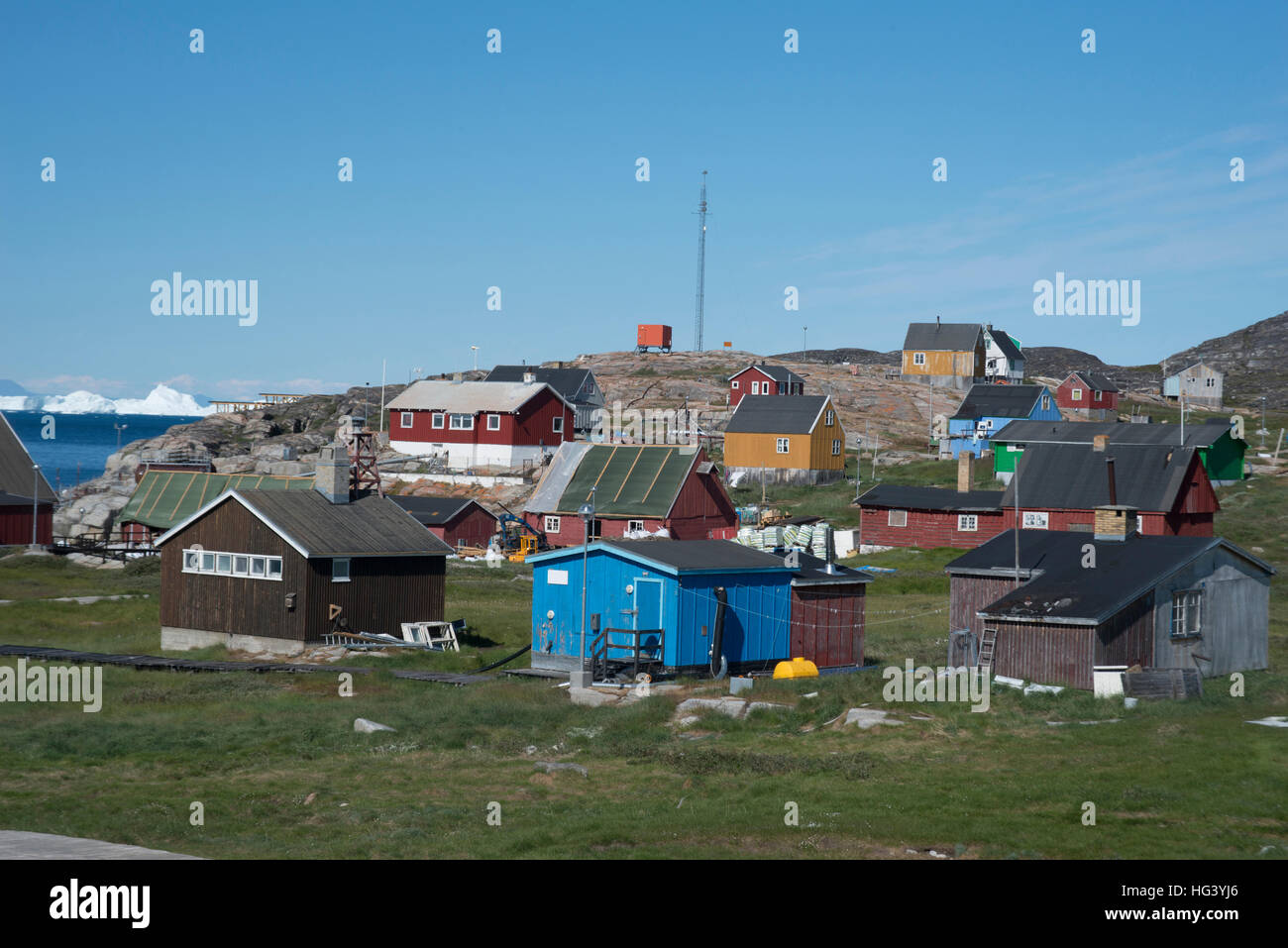 The settlement at Illimanaq, West Greenland. Stock Photo