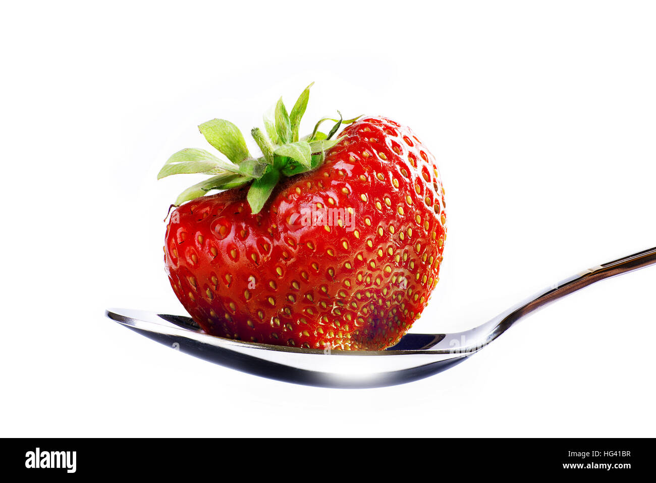 art beautiful strawberry dessert on white background Stock Photo Alamy
