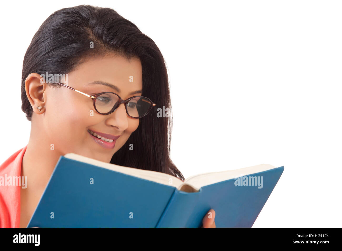 Woman reading book Stock Photo