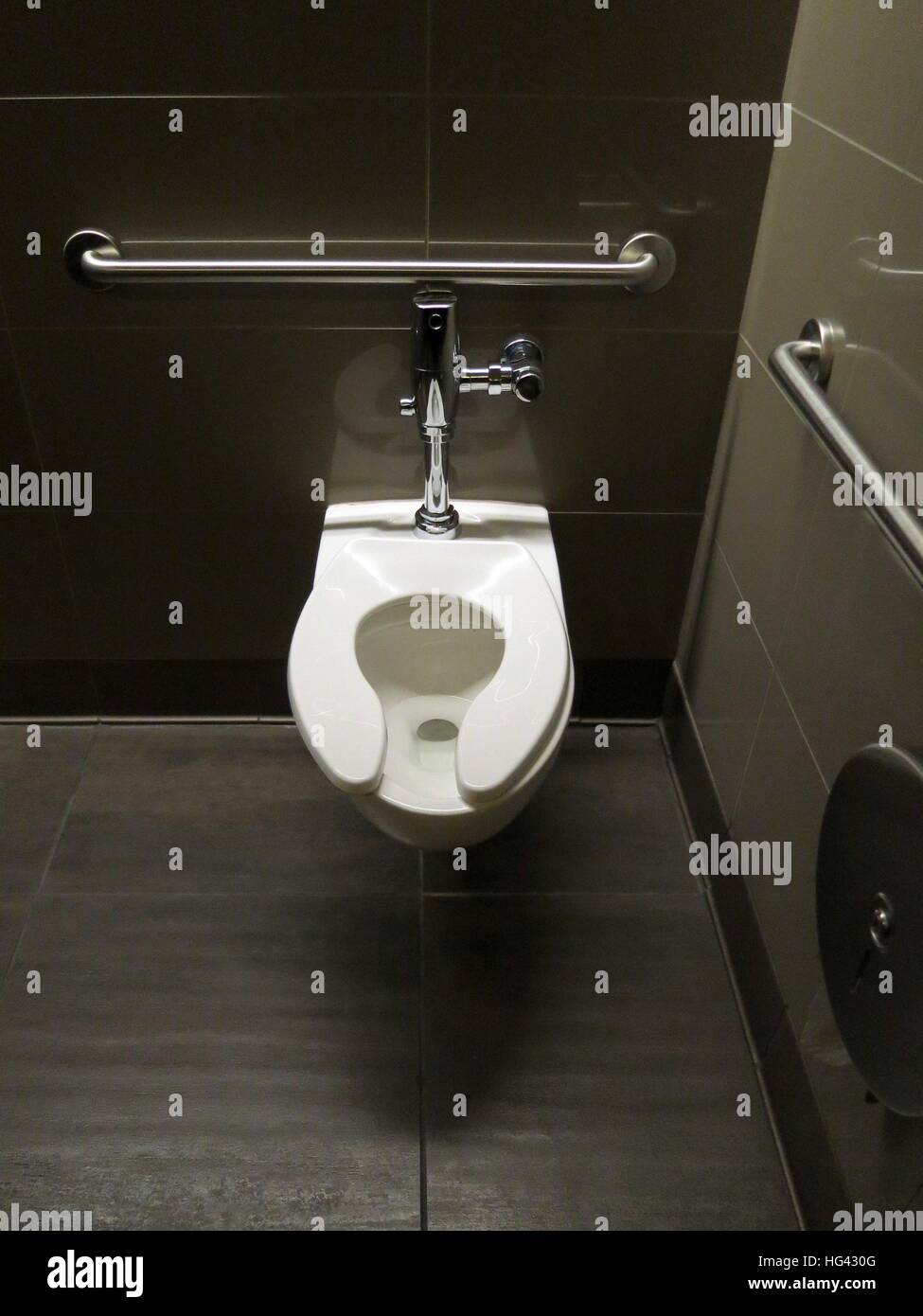 Toilet at the One World Observatory at the 1 WTC in New York what