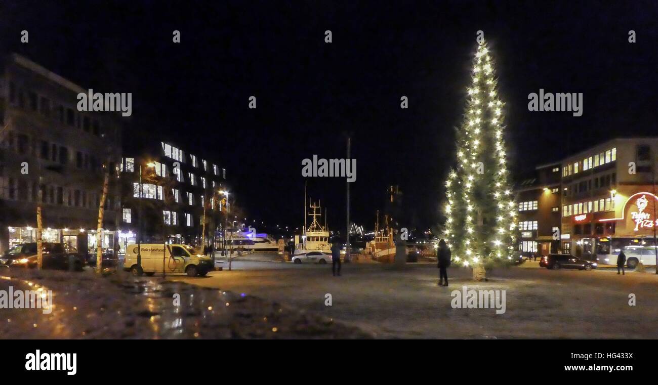 christmas in Tromso, december 2016 | usage worldwide Stock Photo