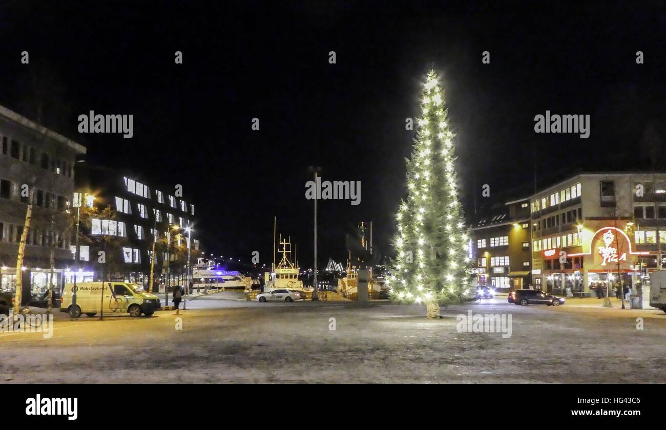 christmas in Tromso, december 2016 | usage worldwide Stock Photo